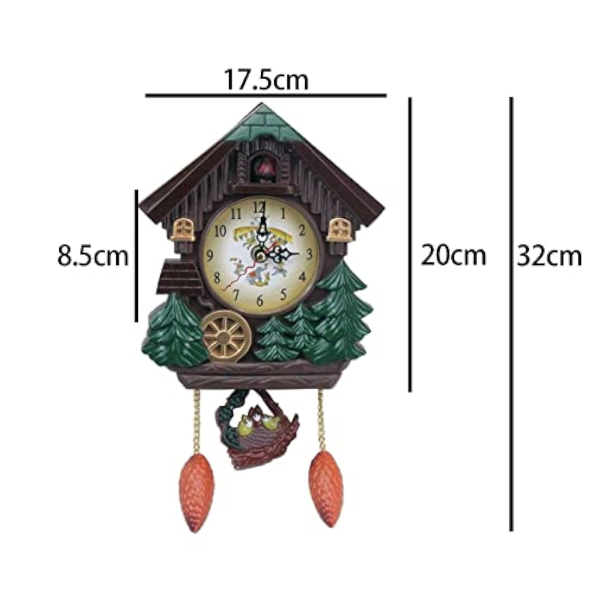 Vintage Cuckoo Wall Clock for Children's Room